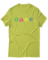 T-Shirt Αντρικό - Squid Symbols - Color Thumbnail Λαχανί