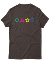 T-Shirt Αντρικό - Squid Symbols - Color Thumbnail Καφέ