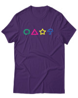 T-Shirt Αντρικό - Squid Symbols - Color Thumbnail Σκούρο Μωβ
