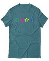 T-Shirt Αντρικό - Squid Symbols - Color Thumbnail Μπλε Πράσινο