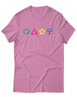 T-Shirt Αντρικό - Squid Symbols - Color Thumbnail Ροζ
