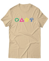 T-Shirt Αντρικό - Squid Symbols - Color Thumbnail Μπεζ