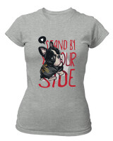 T-Shirt Στενή Γραμμή - Stand By Yourside - Color Thumbnail Γκρι Μελανζέ