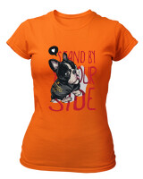 T-Shirt Στενή Γραμμή - Stand By Yourside - Color Thumbnail Πορτοκαλί