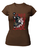 T-Shirt Στενή Γραμμή - Stand By Yourside - Color Thumbnail Καφέ