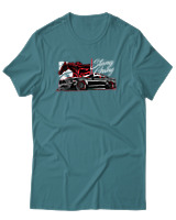 T-Shirt Αντρικό - Stang Gang - Color Thumbnail Μπλε Πράσινο