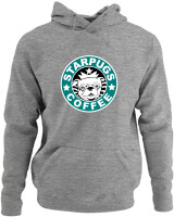 Φούτερ με κουκούλα - Starpugs Coffee - Color Thumbnail Γκρι Μελανζέ