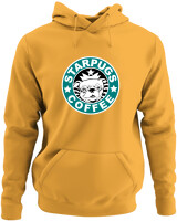 Φούτερ με κουκούλα - Starpugs Coffee - Color Thumbnail Κίτρινο Χρυσό
