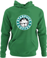 Φούτερ με κουκούλα - Starpugs Coffee - Color Thumbnail Kelly Green