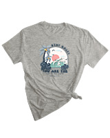 T-Shirt Woman Fashion Γυναικείο - Stay Salty - Color Thumbnail GREY MELANZE