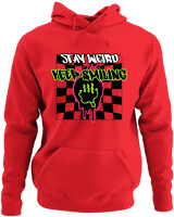 Φούτερ με κουκούλα - Stay Weird Keep Smiling - Color Thumbnail Κόκκινο