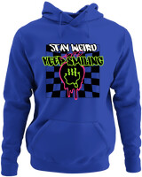 Φούτερ με κουκούλα - Stay Weird Keep Smiling - Color Thumbnail Μπλε Ρουά