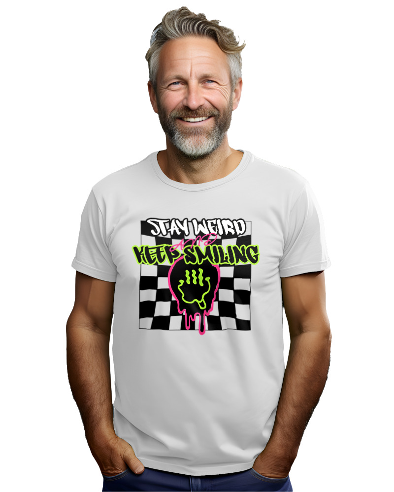 T-Shirt Αντρικό - Stay Weird Keep Smiling - Image 2