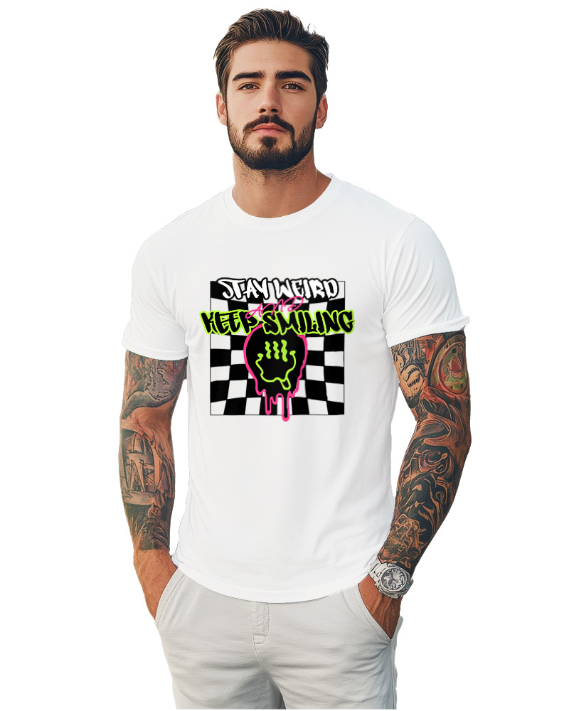 T-Shirt Αντρικό - Stay Weird Keep Smiling - Image 1