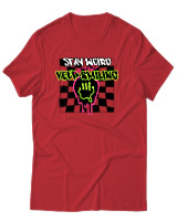 T-Shirt Αντρικό - Stay Weird Keep Smiling - Color Thumbnail Κόκκινο