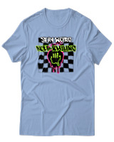 T-Shirt Αντρικό - Stay Weird Keep Smiling - Color Thumbnail Γαλάζιο