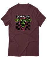 T-Shirt Αντρικό - Stay Weird Keep Smiling - Color Thumbnail Μπορντό