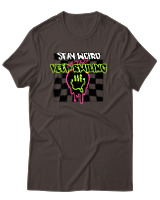 T-Shirt Αντρικό - Stay Weird Keep Smiling - Color Thumbnail Καφέ