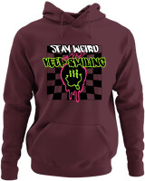 Φούτερ με κουκούλα - Stay Weird Keep Smiling - Color Thumbnail Marron