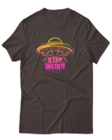 T-Shirt Αντρικό - Stay Weird - Color Thumbnail Καφέ