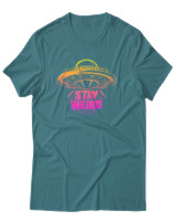 T-Shirt Αντρικό - Stay Weird - Color Thumbnail Μπλε Πράσινο
