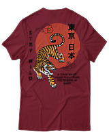 T-Shirt Αντρικό - Stay Wild - Color Thumbnail Σκούρο Κόκκινο