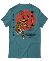 T-Shirt Αντρικό - Stay Wild - Color Thumbnail Μπλε Πράσινο