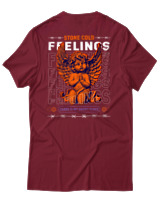 T-Shirt Αντρικό - Stone Cold Feelings - Color Thumbnail Σκούρο Κόκκινο