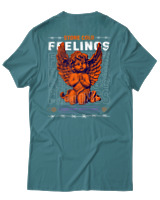 T-Shirt Αντρικό - Stone Cold Feelings - Color Thumbnail Μπλε Πράσινο