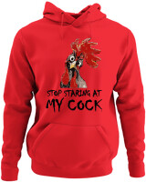 Φούτερ με κουκούλα - Stop Staring At My Cock - Color Thumbnail Κόκκινο