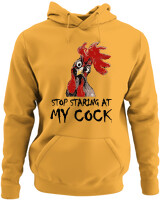 Φούτερ με κουκούλα - Stop Staring At My Cock - Color Thumbnail Κίτρινο Χρυσό