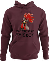 Φούτερ με κουκούλα - Stop Staring At My Cock - Color Thumbnail Marron