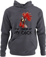 Φούτερ με κουκούλα - Stop Staring At My Cock - Color Thumbnail Ανθρακί