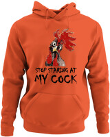 Φούτερ με κουκούλα - Stop Staring At My Cock - Color Thumbnail Πορτοκαλί