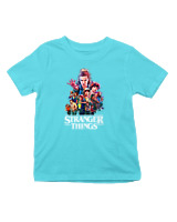 T-Shirt  - Stranger Things Heroes - Color Thumbnail Οινοπνευματί