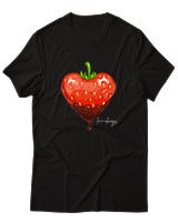 T-Shirt Αντρικό - Strawberry - Color Thumbnail Μαύρο