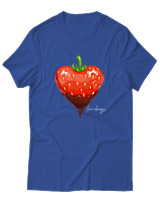 T-Shirt Αντρικό - Strawberry - Color Thumbnail Μπλε Ρουά