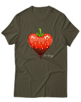 T-Shirt Αντρικό - Strawberry - Color Thumbnail Χακί