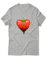 T-Shirt  Γυναικείο - Strawberry - Color Thumbnail Γκρί Μελανζέ