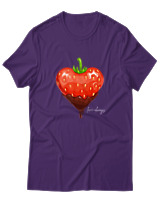 T-Shirt  Γυναικείο - Strawberry - Color Thumbnail Μώβ