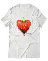T-Shirt Αντρικό - Strawberry - Color Thumbnail Άσπρο