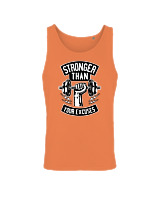 Αμάνικο Μπλουζάκι Αντρικό - Stronger Than Your Excuces - Color Thumbnail Peach