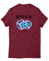 T-Shirt Αντρικό - Stuck - Color Thumbnail Σκούρο Κόκκινο