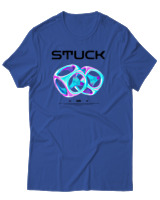 T-Shirt Αντρικό - Stuck - Color Thumbnail Μπλε Ρουά