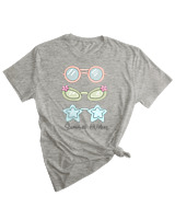 T-Shirt Woman Fashion Γυναικείο - Summer Vibes - Color Thumbnail GREY MELANZE