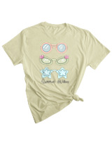 T-Shirt Woman Fashion Γυναικείο - Summer Vibes - Color Thumbnail SAGE GREEN