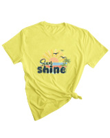 T-Shirt Woman Fashion Γυναικείο - Sun Shine - Color Thumbnail LIGHT YELLOW