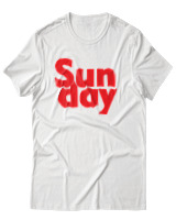 T-Shirt Unisex - Sunday - Color Thumbnail Άσπρο