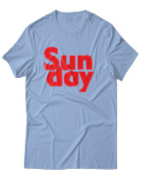 T-Shirt Unisex - Sunday - Color Thumbnail Γαλάζιο