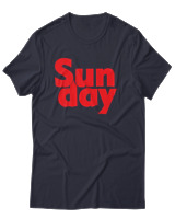 T-Shirt Unisex - Sunday - Color Thumbnail Σκούρο Μπλε